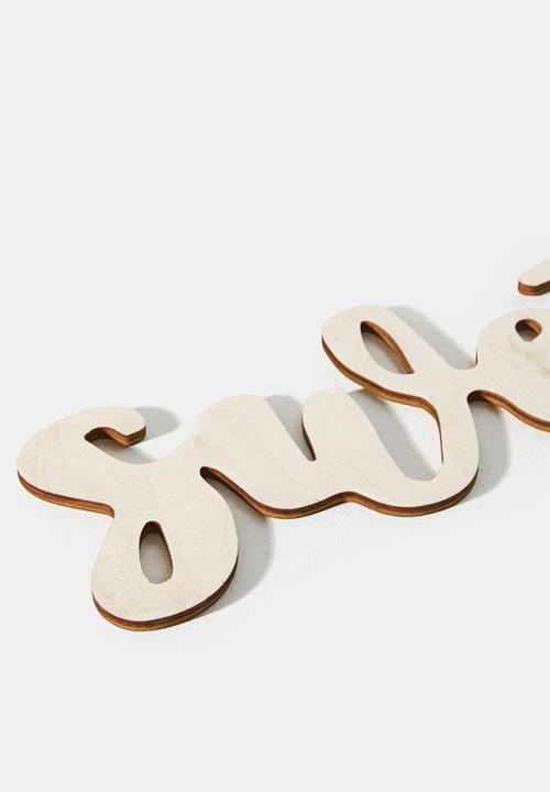 Pop Candy - Wooden scripted wall décor - neutral