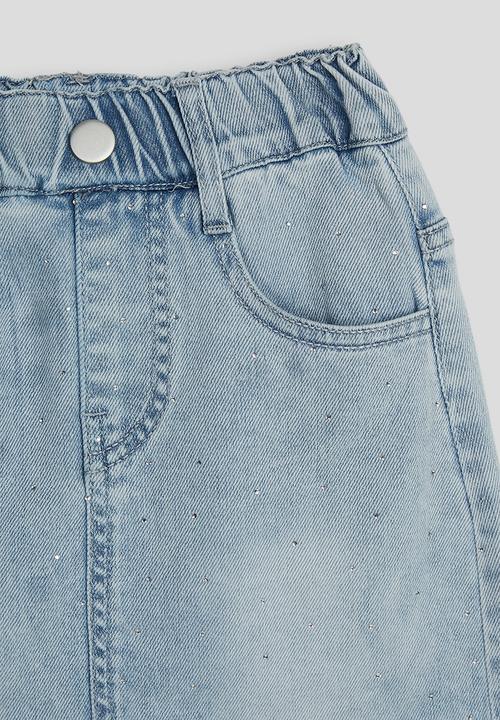 Pop Candy - A-line denim skirt - light blue
