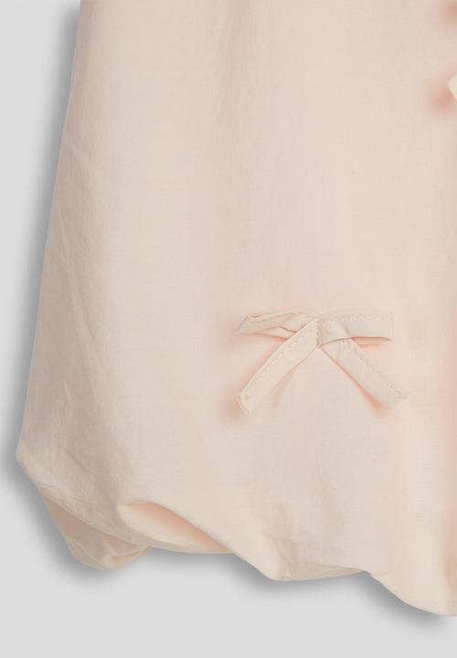 Pop Candy - Bow applique bubble hem blouse - pink
