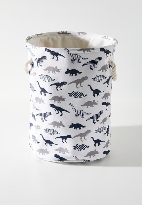 Pop Candy - Printed laundry bin & basket set - white/dino aop