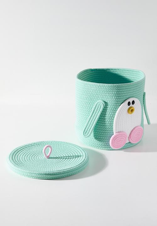 Pop Candy - Woven novelty laundry bin L - turquoise