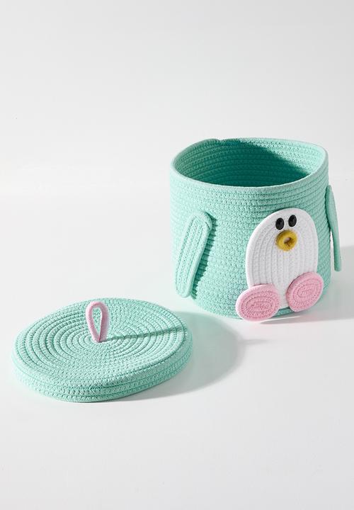 Pop Candy - Woven novelty laundry bin M - turquoise