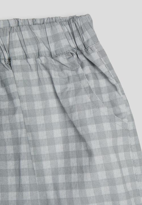 Pop Candy - Check wide leg pants - light grey