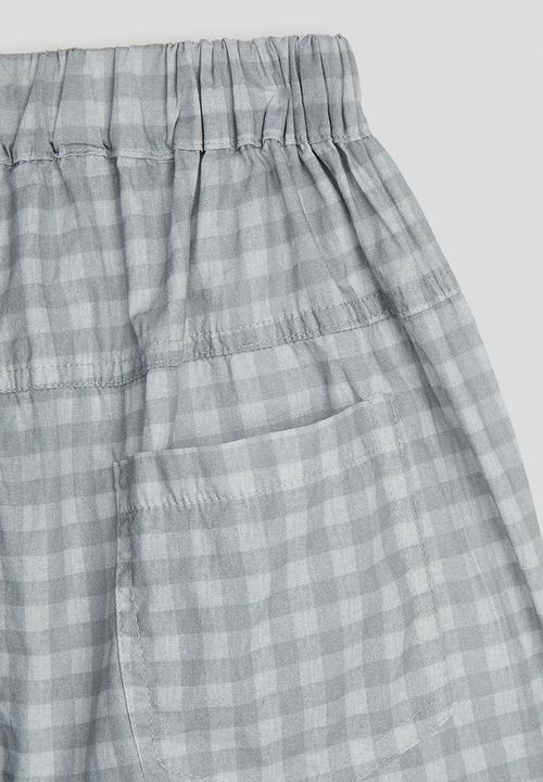 Pop Candy - Check wide leg pants - light grey