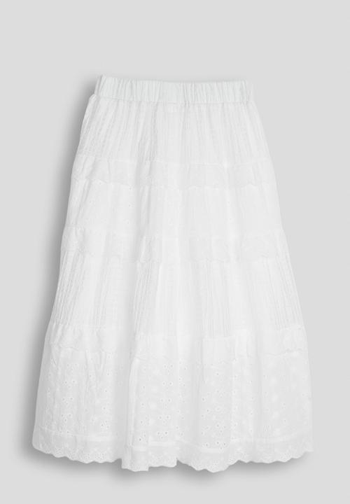 Pop Candy - Broderie prairie skirt - white