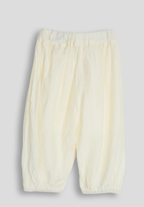 Pop Candy - Textured balloon pants - cream