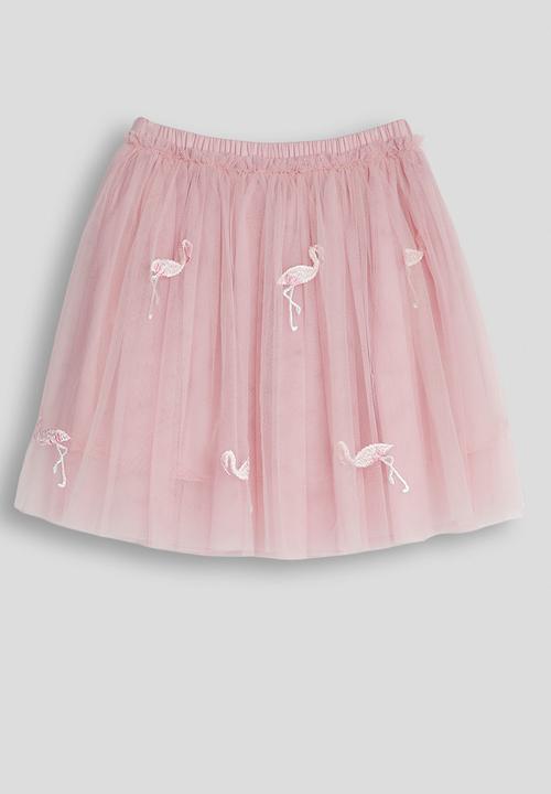 Pop Candy - Flamingo embroidered tulle skirt - pink