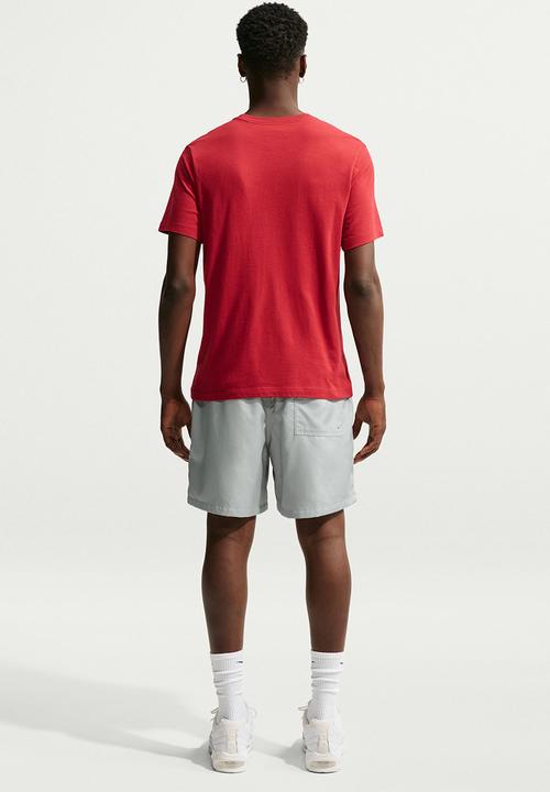 Nike - Club Woven Flow Shorts - Light Smoke Grey /University Red