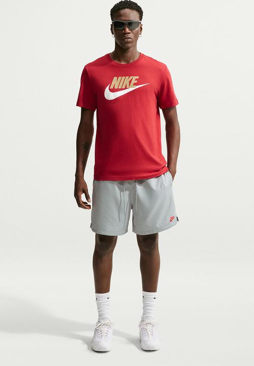 Nike - Club Woven Flow Shorts - Light Smoke Grey /University Red