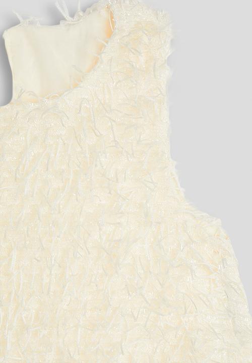 Pop Candy - Eyelash fabric occasion shift dress - cream