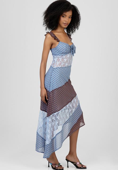 SISSY BOY - Call Me Extra Asymmetric Dress - Blue