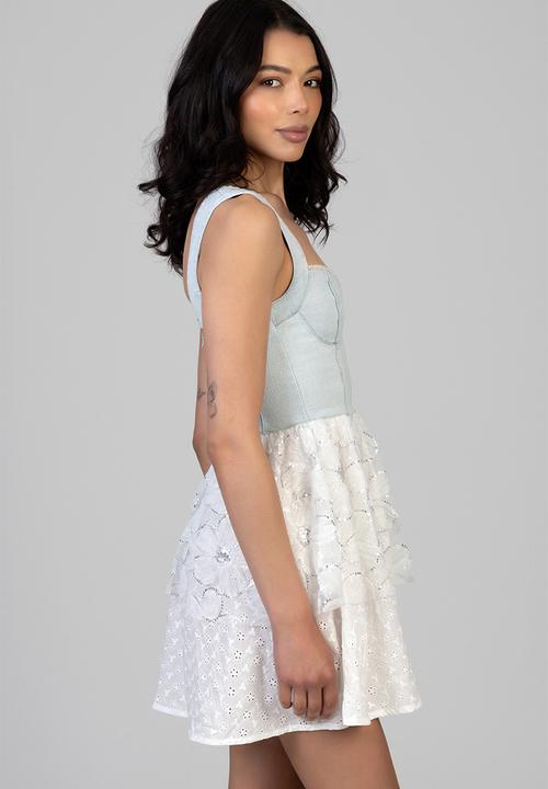 SISSY BOY - Catherine Mini Denim Dress - Light Vintage
