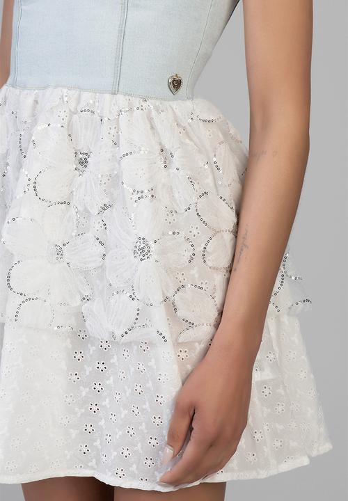 SISSY BOY - Catherine Mini Denim Dress - Light Vintage
