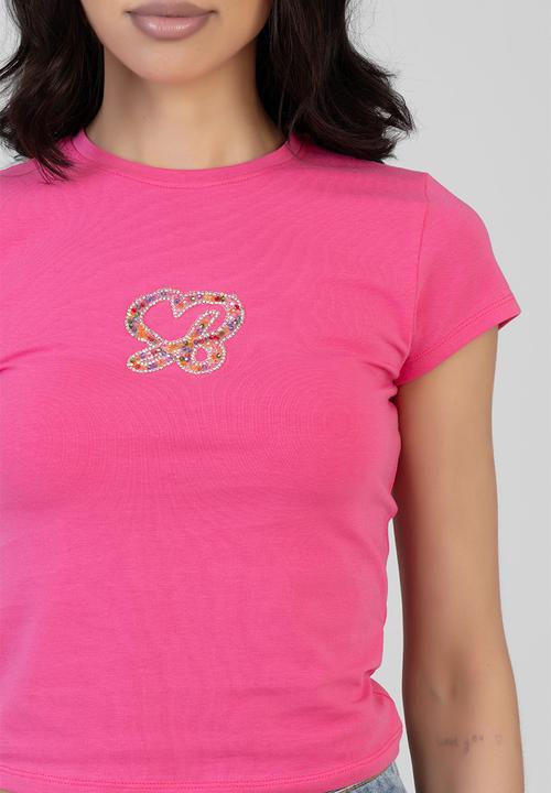 SISSY BOY - Wild Heart Baby T-shirt - Bright Pink