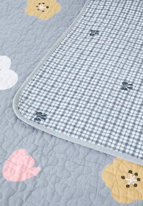 Pop Candy - All-over-print quilted coverlet - grey
