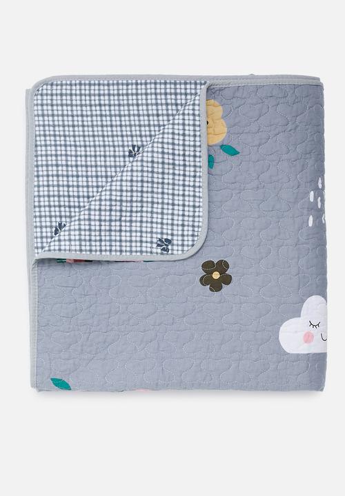 Pop Candy - All-over-print quilted coverlet - grey