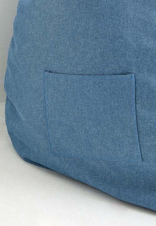 Pop Candy - Bean bag with ottoman - blue