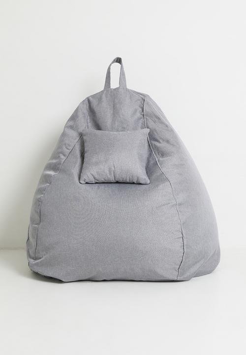 Pop Candy - Bean bag with ottoman - grey