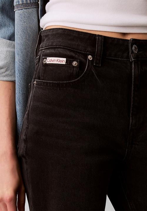 Calvin Klein - High rise straight midnight black - midnight black