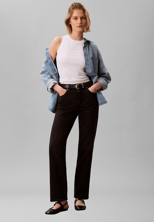 Calvin Klein - High rise straight midnight black - midnight black