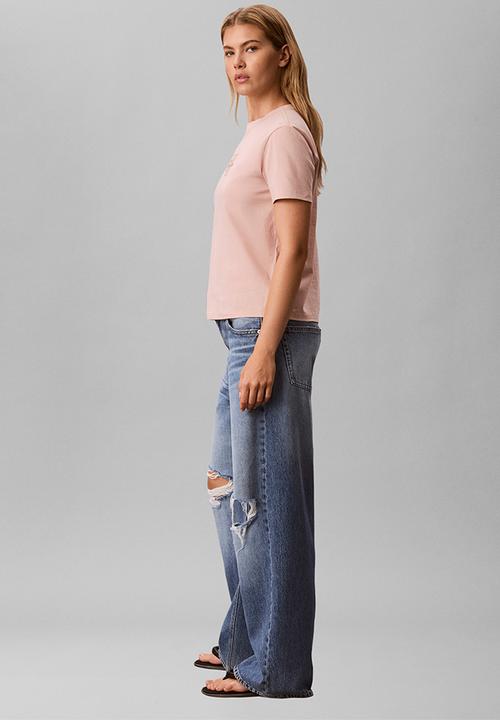 Calvin Klein - Ss classic foil monologo tee - tuscan wind