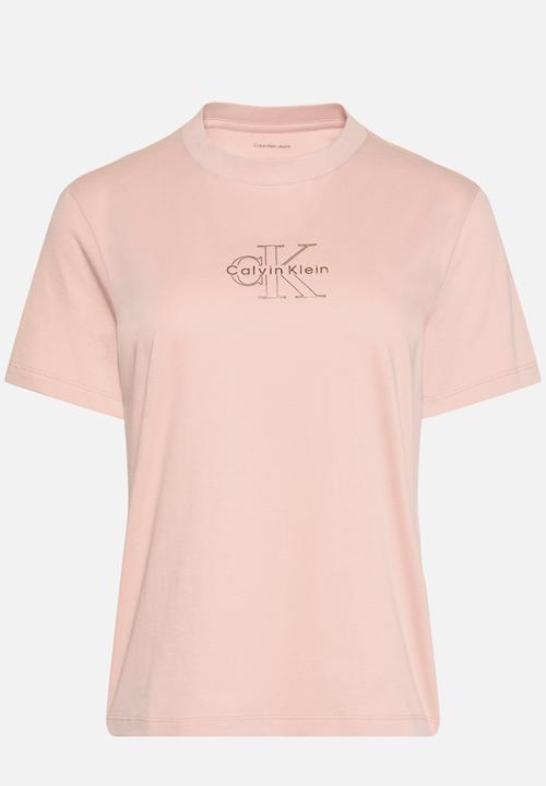 Calvin Klein - Ss classic foil monologo tee - tuscan wind