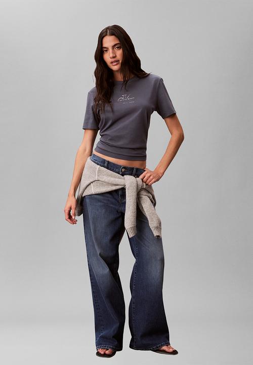 Calvin Klein - Ss classic foil monologo tee - turbulence