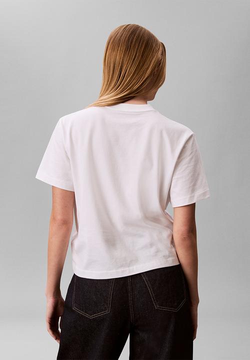 Calvin Klein - Ss graphic boxy tee - bright white
