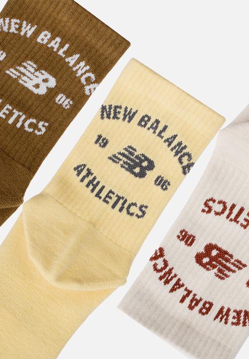 New Balance  - 3Pk Graphic Mid-Crew Socks - Multi