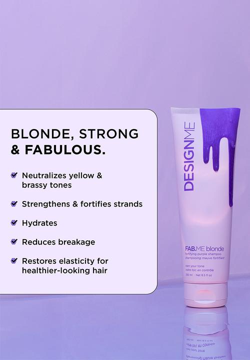 DESIGNME Haircare - FAB.ME Blonde Fortifying Purple Shampoo - 250ml