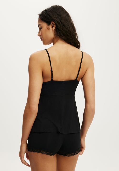 Cotton On - Slinky Soft Babydoll Set - Black
