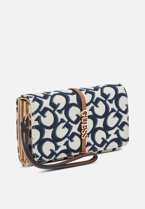 GUESS - Jerico Slg Phone Organizer - Navy Multi