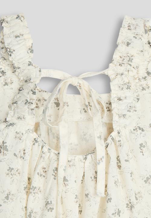 Pop Candy - Elasticated shoulder top - white/floral aop
