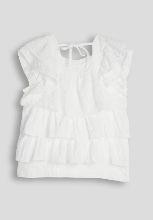 Pop Candy - Frilled blouse - white