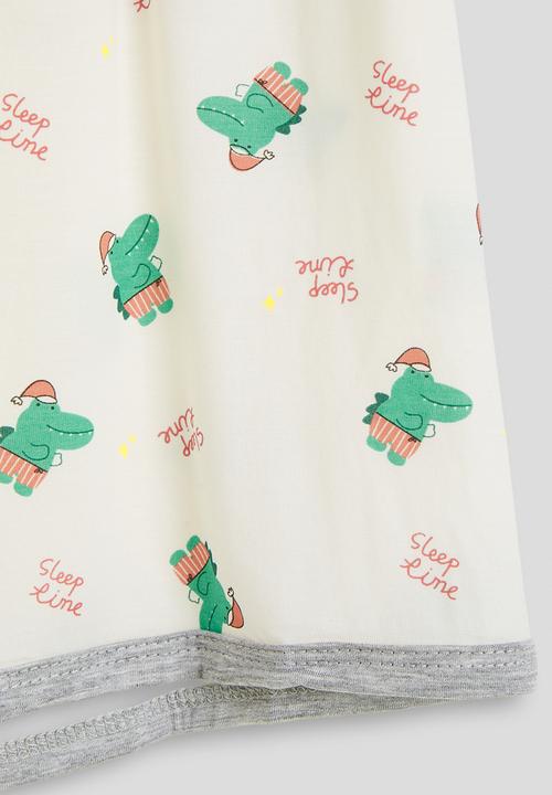 Pop Candy - Aop tank top & shorts pj set - white/green