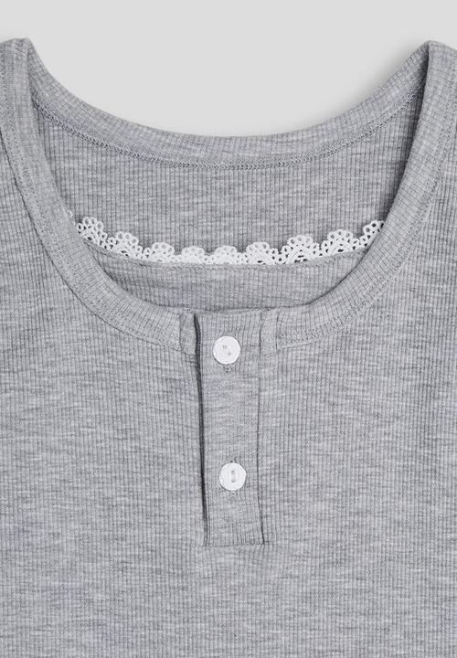 Pop Candy - Henley-style tank top - grey