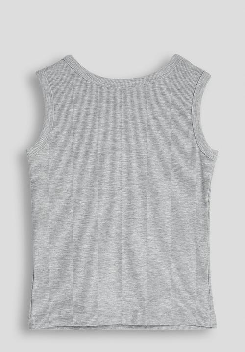 Pop Candy - Henley-style tank top - grey