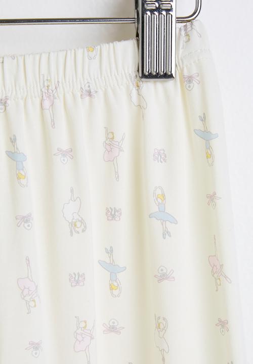 Pop Candy - Aop tee & shorts pj set - white