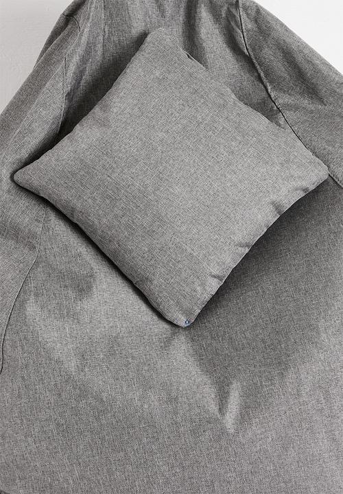 Pop Candy - Bean bag with ottoman - charcoal