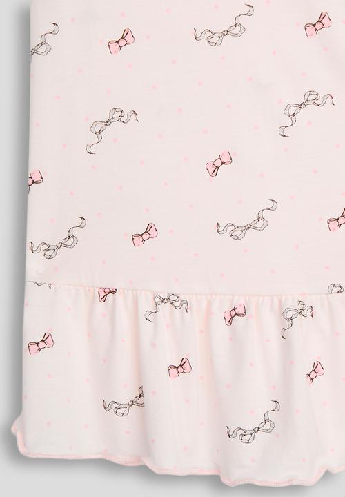 Pop Candy - Bunny graphic night dress - light pink/bow aop