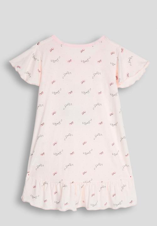 Pop Candy - Bunny graphic night dress - light pink/bow aop