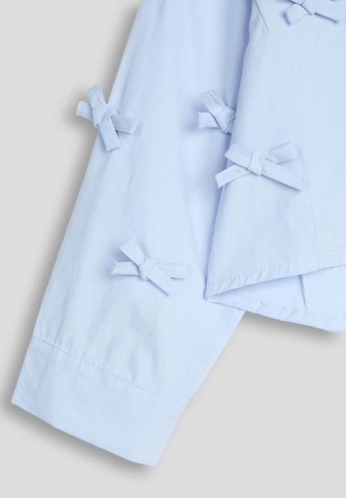 Pop Candy - All-over bow applique shirt - blue