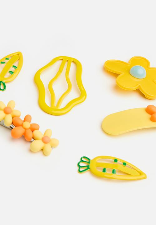 Pop Candy - 6 pc barrette - yellow
