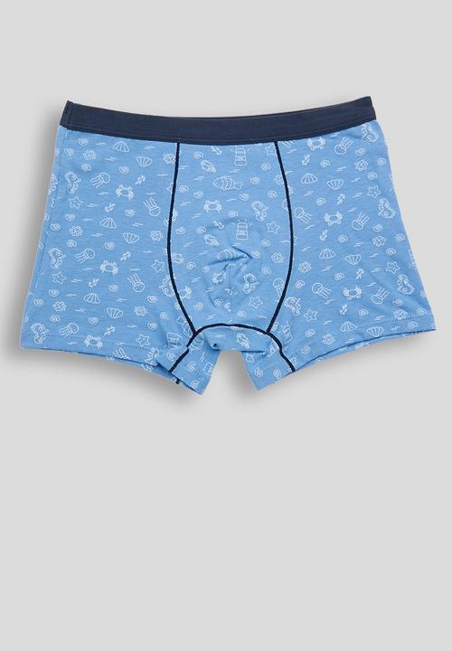 Pop Candy - 2 pack aop trunks - blue/off white