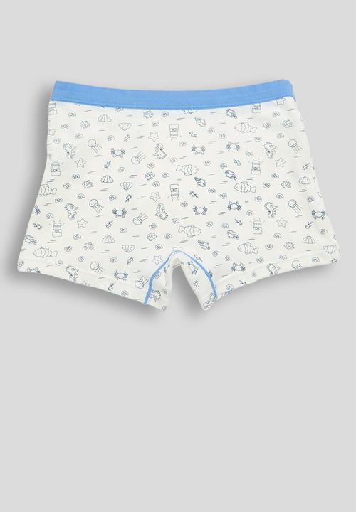 Pop Candy - 2 pack aop trunks - blue/off white