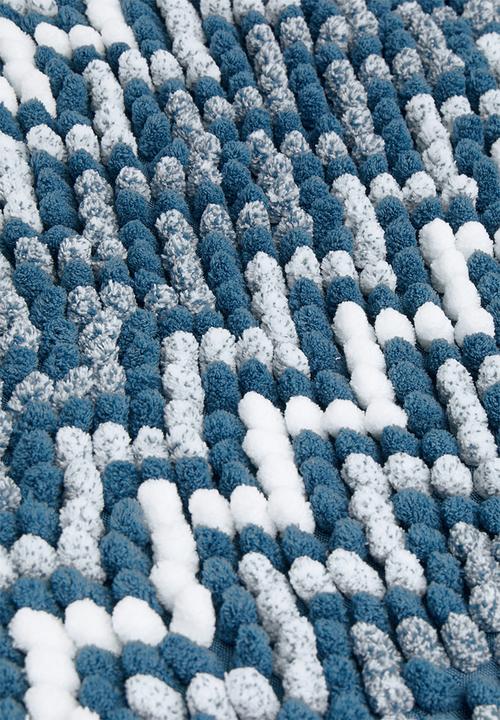 Pop Candy - Bobble chevron design floor mat - blue multi