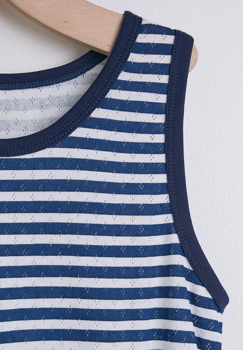 Pop Candy - 2 pack tank tops - blue stripe/aop