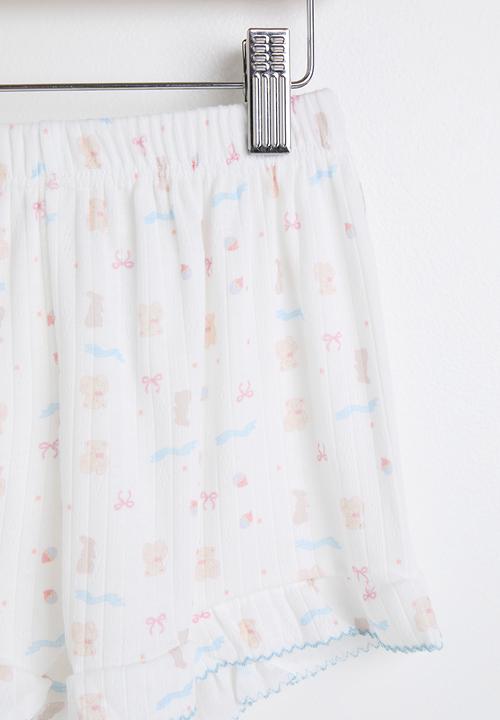 Pop Candy - Aop cami top & shorts - white