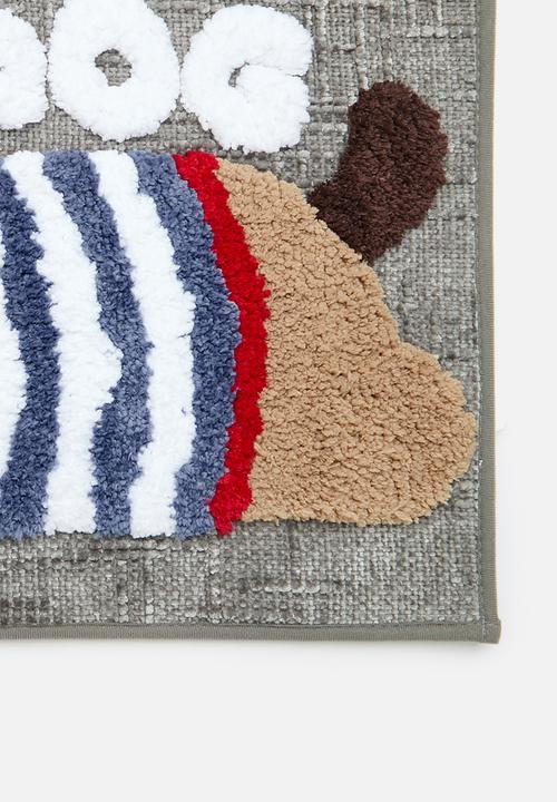 Pop Candy - Dog graphic floor mat - dark grey/multi