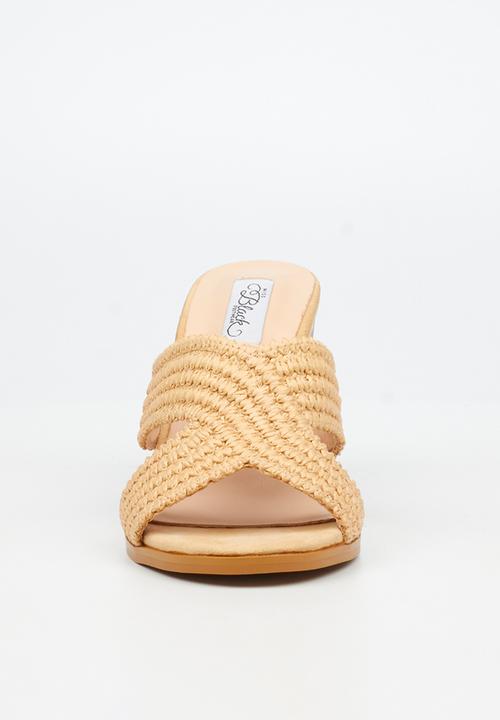 Miss Black - Ambrielle 1 raffia block heel - natural